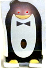 seething eyes of a cheap plastic penguin
