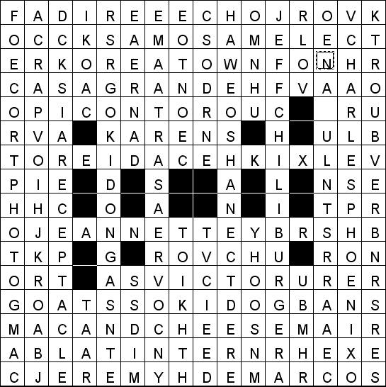 The End of January Puzzle