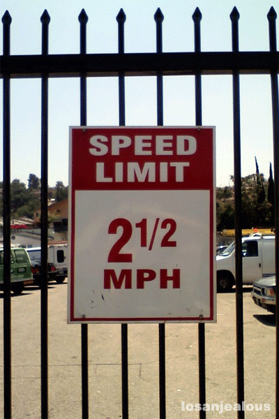 Lowest Posted Speed Limit in Losanjealous