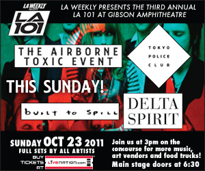 Win Tickets: LA 101 with Airborne Toxic Event, Tokyo Police Club, Built To Spill & Delta Spirit This Sunday 10/23 @ Gibson Amphitheatre