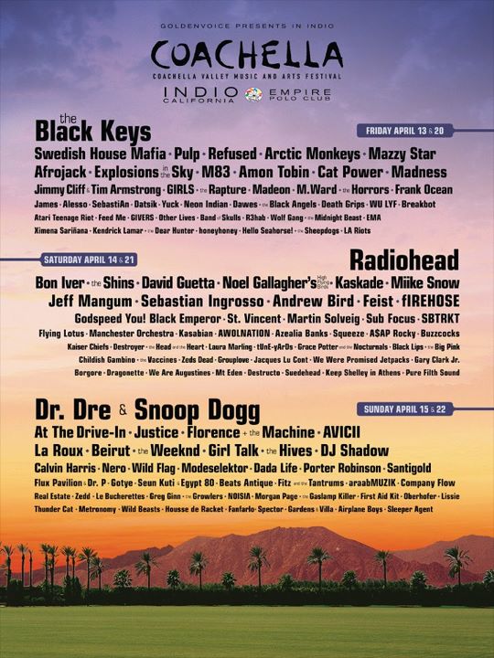 Coachella Lineup 2012 